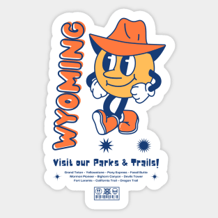 Wyoming, Visit our Parks & Trails! Sticker